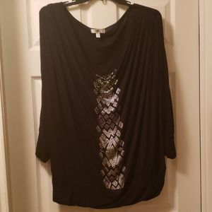 Black Blingy Top